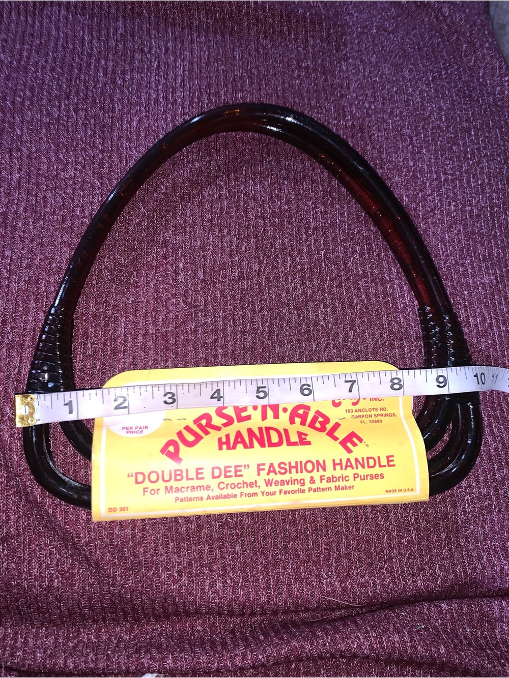 VTG Accento Craft Purse-N-Able "Double Dee" Macrame Crochet Purse Handle - Picture 3 of 4